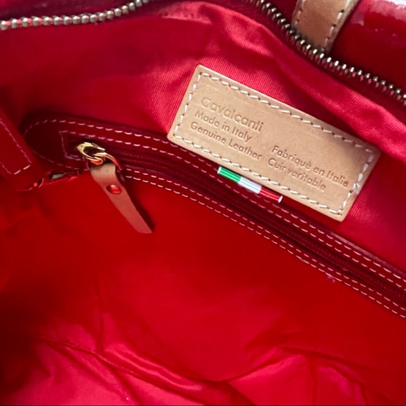Cavalcanti Patent Red Women's XL two ways handbag - Picture 9 of 9